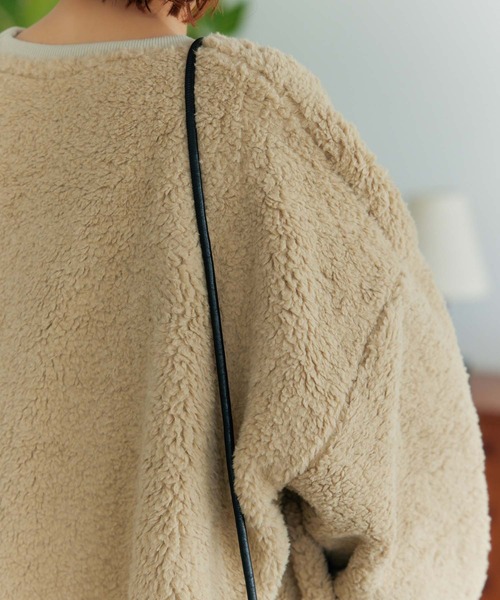 Edit Sheen（エディットシーン）の「ボアプルオーバー（スウェット・レディース・ベージュ/ホワイト・M）」の21枚目の写真