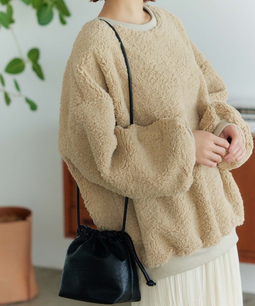 Edit Sheen（エディットシーン）の「ボアプルオーバー（スウェット・レディース・ベージュ/ホワイト・M）」の20枚目の写真