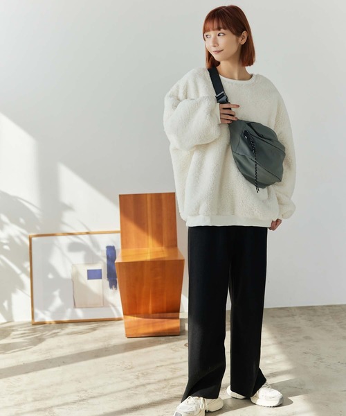 Edit Sheen（エディットシーン）の「ボアプルオーバー（スウェット・レディース・ベージュ/ホワイト・M）」の13枚目の写真