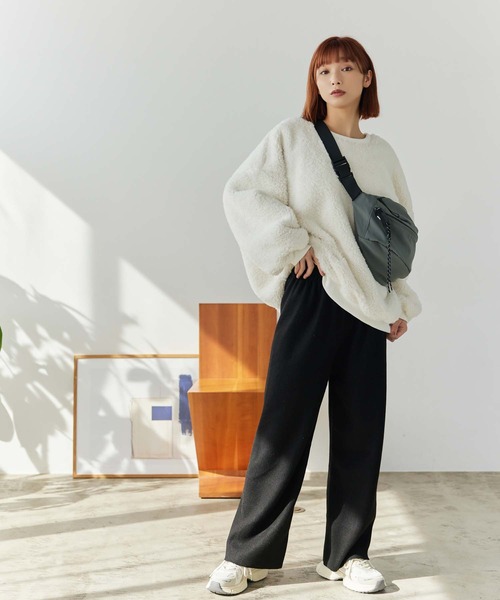 Edit Sheen（エディットシーン）の「ボアプルオーバー（スウェット・レディース・ベージュ/ホワイト・M）」の15枚目の写真