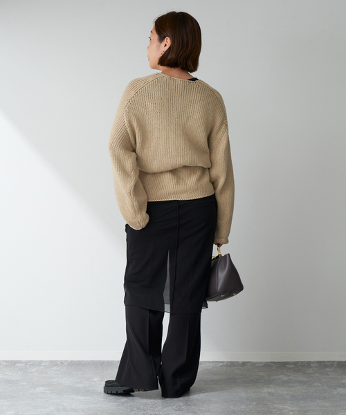 セール】COTTON TAPE YARN プルオーバー（ニット/セーター）｜Plage