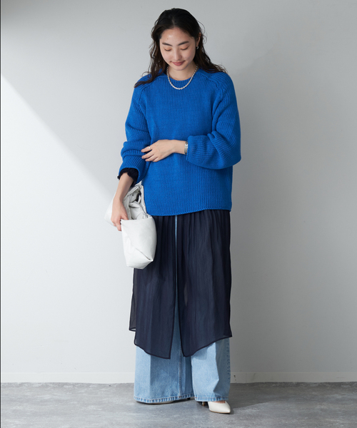 セール】COTTON TAPE YARN プルオーバー（ニット/セーター）｜Plage