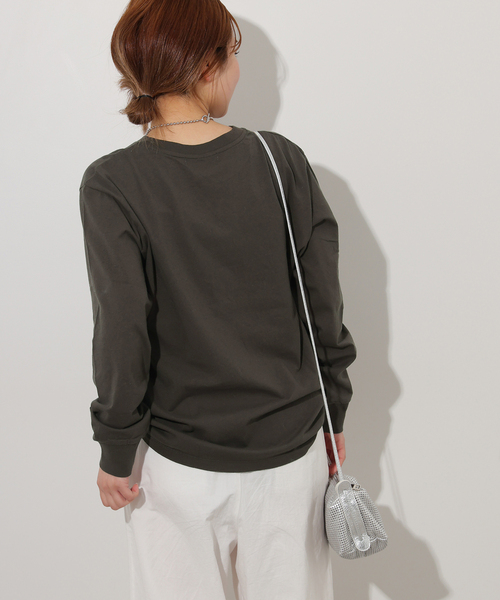 JOURNAL STANDARD relume（ジャーナルスタンダード　レリューム）の「TEXASロゴロングTシャツ（Tシャツ/カットソー・レディース・ホワイト/ブラック系その他/ベージュ・FREE）」の8枚目の写真