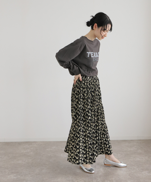 JOURNAL STANDARD relume（ジャーナルスタンダード　レリューム）の「TEXASロゴロングTシャツ（Tシャツ/カットソー・レディース・ホワイト/ブラック系その他/ベージュ・FREE）」の10枚目の写真