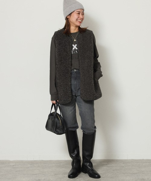 JOURNAL STANDARD relume（ジャーナルスタンダード　レリューム）の「TEXASロゴロングTシャツ（Tシャツ/カットソー・レディース・ホワイト/ブラック系その他/ベージュ・FREE）」の13枚目の写真