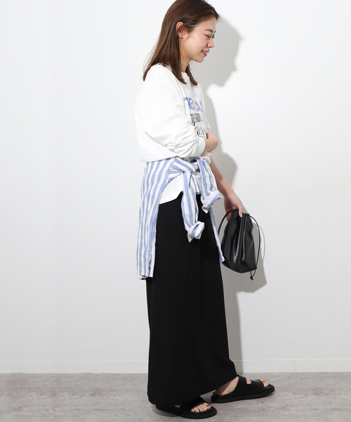 JOURNAL STANDARD relume（ジャーナルスタンダード　レリューム）の「TEXASロゴロングTシャツ（Tシャツ/カットソー・レディース・ホワイト/ブラック系その他/ベージュ・FREE）」の21枚目の写真