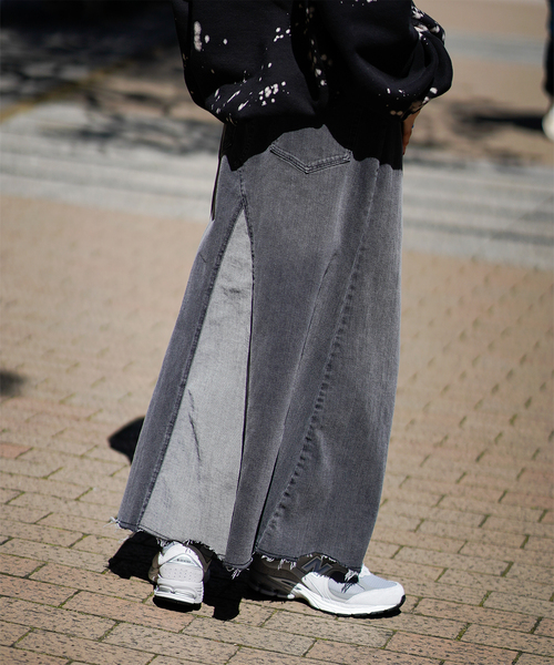 JOINT WORKS（ジョイントワークス）の「デニムロングフレアスカート（デニムスカート・レディース・チャコールグレー/ブルー・SMALL/MEDIUM）」の10枚目の写真