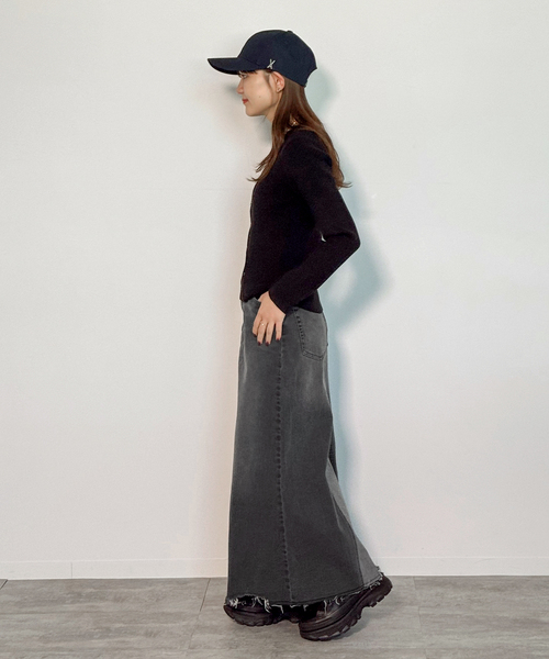 JOINT WORKS（ジョイントワークス）の「デニムロングフレアスカート（デニムスカート・レディース・チャコールグレー/ブルー・SMALL/MEDIUM）」の19枚目の写真