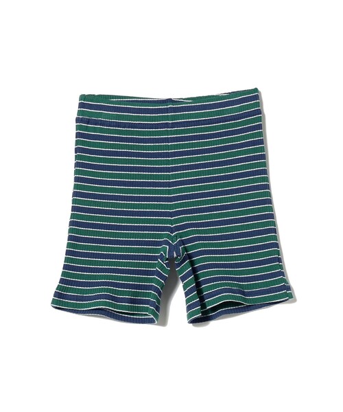 B:MING by BEAMS(ビーミングバイビームス)の「B:MING by BEAMS / テレコ ボーダー ショートパンツ(100~140cm)(その他パンツ・キッズ・レッド/グリーン・140/130/120/110/100)」の2枚目の写真