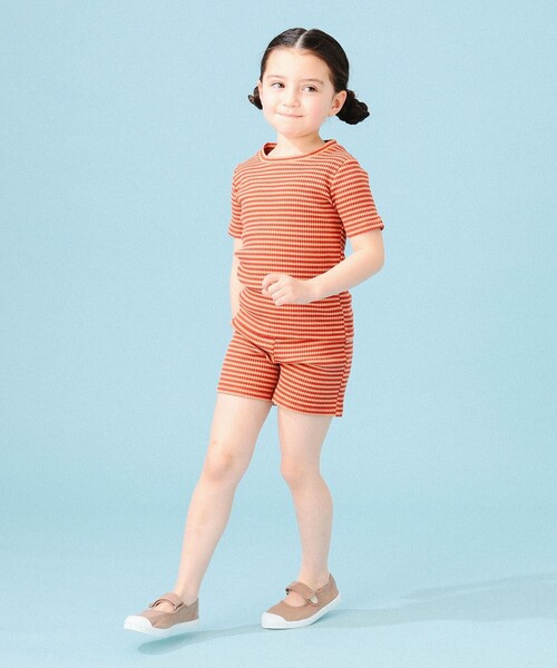 B:MING by BEAMS(ビーミングバイビームス)の「B:MING by BEAMS / テレコ ボーダー ショートパンツ(100~140cm)(その他パンツ・キッズ・レッド/グリーン・140/130/120/110/100)」の8枚目の写真