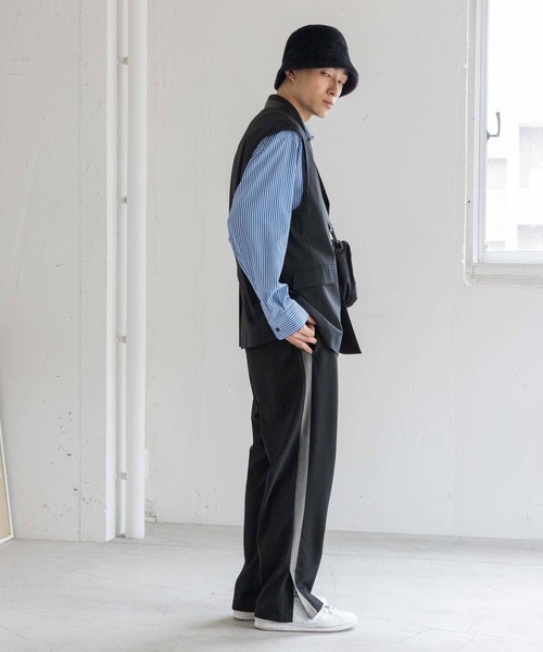 LOWRYS FARM（ローリーズファーム）の「ＴＲダブルブレストベスト　986193（ベスト・メンズ・ブラック/アイボリー・MEDIUM/LARGE）」の14枚目の写真