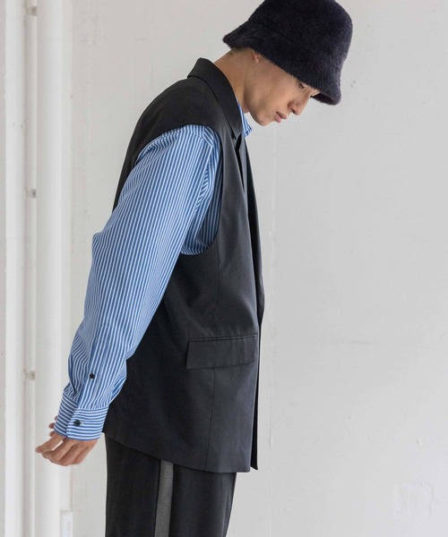 LOWRYS FARM（ローリーズファーム）の「ＴＲダブルブレストベスト　986193（ベスト・メンズ・ブラック/アイボリー・MEDIUM/LARGE）」の19枚目の写真