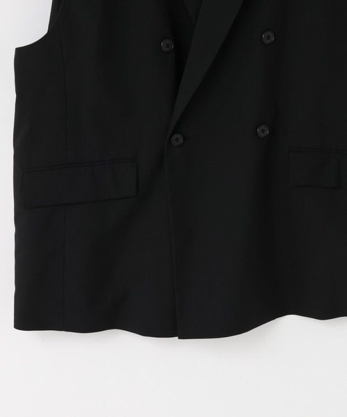 LOWRYS FARM（ローリーズファーム）の「ＴＲダブルブレストベスト　986193（ベスト・メンズ・ブラック/アイボリー・MEDIUM/LARGE）」の8枚目の写真