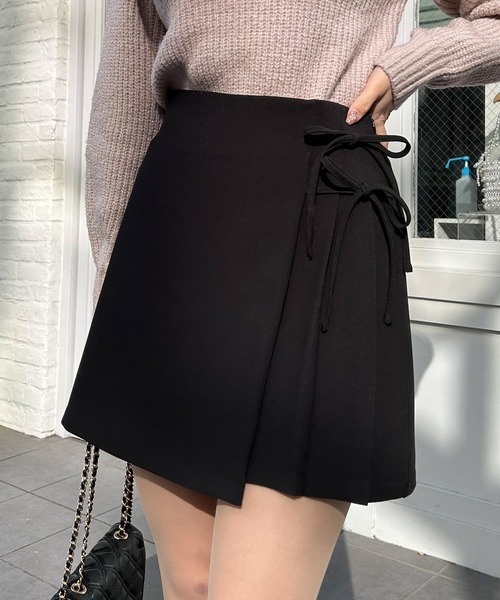 INGNI（イング）の「サイドリボンプリーツスカパン（その他パンツ・レディース・グレー/ブルー系その他2/ブラック・FREE）」の2枚目の写真