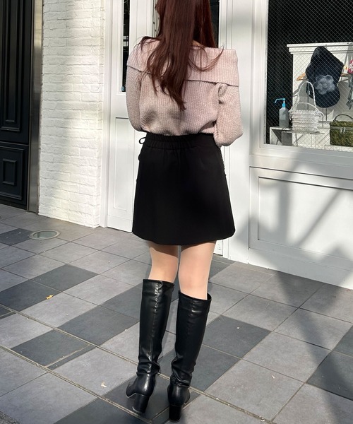 INGNI（イング）の「サイドリボンプリーツスカパン（その他パンツ・レディース・グレー/ブルー系その他2/ブラック・FREE）」の9枚目の写真