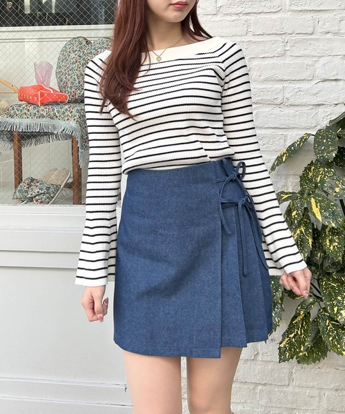 INGNI（イング）の「サイドリボンプリーツスカパン（その他パンツ・レディース・グレー/ブルー系その他2/ブラック・FREE）」の14枚目の写真