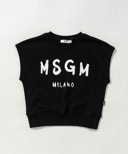 MSGM(エムエスジーエム)Kids & Junior ブランドロゴフレンチスリーブスウェットプルオーバー
