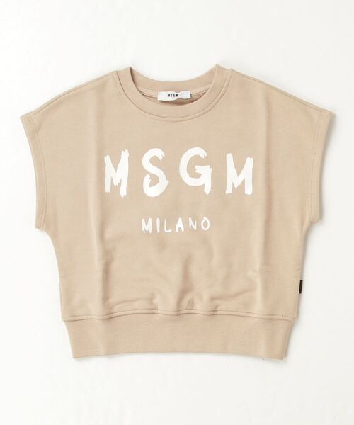 MSGM(エムエスジーエム)Kids & Junior ブランドロゴフレンチスリーブスウェットプルオーバー