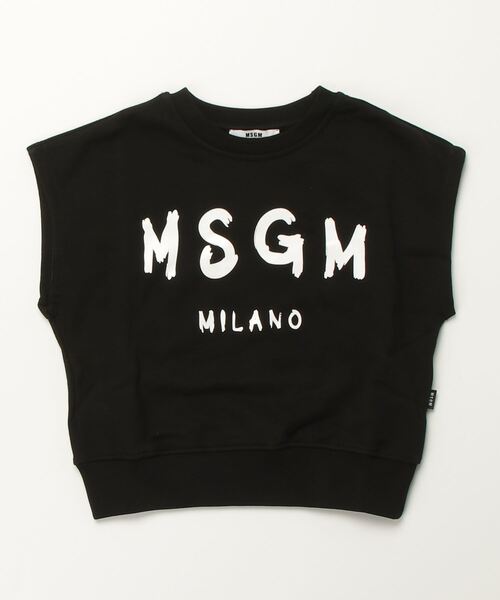 MSGM(エムエスジーエム)Kids & Junior ブランドロゴフレンチスリーブスウェットプルオーバー