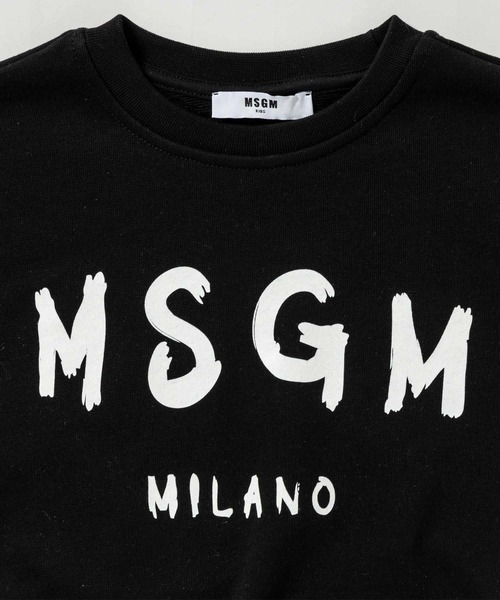 MSGM(エムエスジーエム)Kids & Junior ブランドロゴフレンチスリーブスウェットプルオーバー