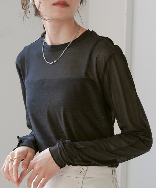Bab（バブ）の「ベーシックシアートップス（Tシャツ/カットソー