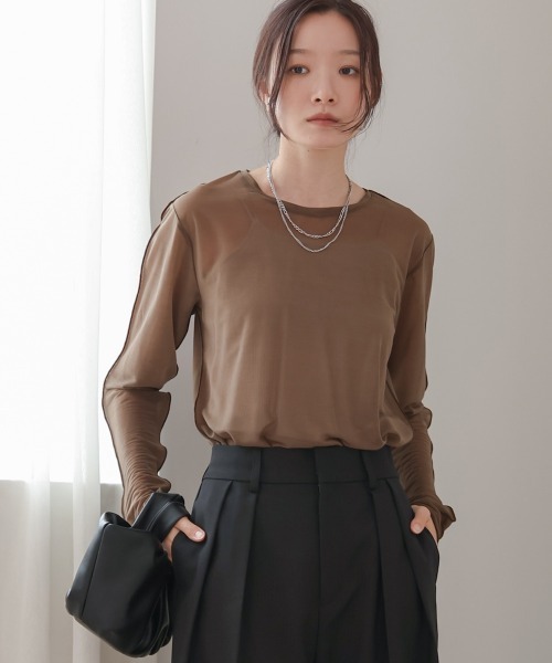 Bab（バブ）の「ベーシックシアートップス（Tシャツ/カットソー
