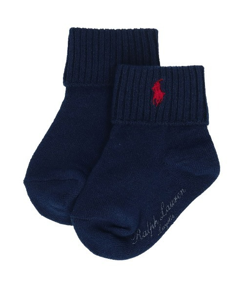 POLO RALPH LAUREN(ポロ ラルフ ローレン)の「POLO RALPH LAUREN Layette ワンポイント 折り返しベビーソックス 04885465(ベビーシューズ/ベビーソックス・キッズ・ネイビー系/クリーム/ピンク系/ホワイト/ネイビー・9-11cm/11-13cm)」の5枚目の写真