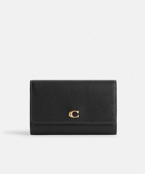 COACH（コーチ）の「エッセンシャル ミディアム フラップ ウォレット（財布・レディース・ブラック系その他・ONE）」の2枚目の写真