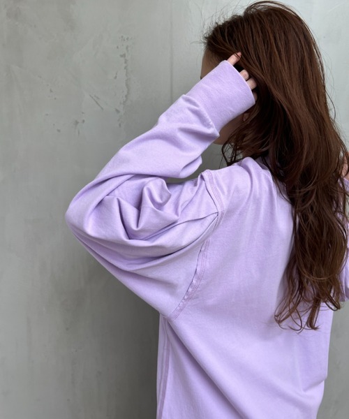 y/m（イム）の「スリーブタックロンT（Tシャツ/カットソー・レディース・ブラック/ブルー/パープル/ホワイト/グリーン・FREE）」の5枚目の写真