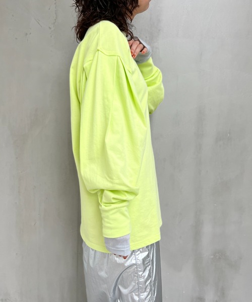 y/m（イム）の「スリーブタックロンT（Tシャツ/カットソー・レディース・ブラック/ブルー/パープル/ホワイト/グリーン・FREE）」の10枚目の写真