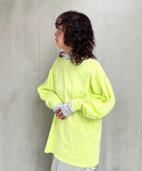 y/m（イム）の「スリーブタックロンT（Tシャツ/カットソー・レディース・ブラック/ブルー/パープル/ホワイト/グリーン・FREE）」の13枚目の写真