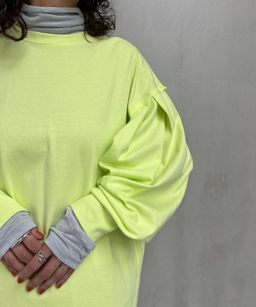 y/m（イム）の「スリーブタックロンT（Tシャツ/カットソー・レディース・ブラック/ブルー/パープル/ホワイト/グリーン・FREE）」の15枚目の写真