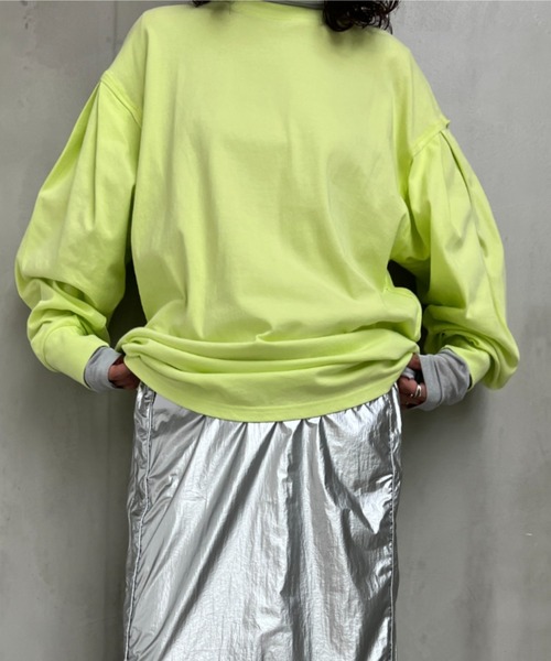 y/m（イム）の「スリーブタックロンT（Tシャツ/カットソー・レディース・ブラック/ブルー/パープル/ホワイト/グリーン・FREE）」の16枚目の写真