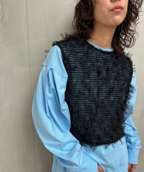 y/m（イム）の「スリーブタックロンT（Tシャツ/カットソー・レディース・ブラック/ブルー/パープル/ホワイト/グリーン・FREE）」の19枚目の写真