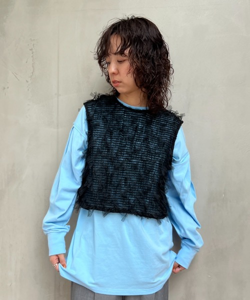 y/m（イム）の「スリーブタックロンT（Tシャツ/カットソー・レディース・ブラック/ブルー/パープル/ホワイト/グリーン・FREE）」の20枚目の写真