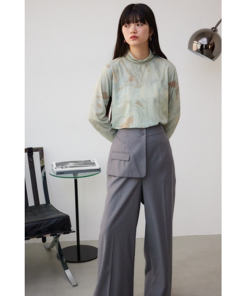 AZUL by moussy（アズールバイマウジー）の「マーブルシアートップス（Tシャツ/カットソー・レディース・ブルー系その他/グリーン系その他・FREE）」の12枚目の写真