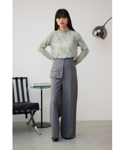 AZUL by moussy（アズールバイマウジー）の「マーブルシアートップス（Tシャツ/カットソー・レディース・ブルー系その他/グリーン系その他・FREE）」の3枚目の写真