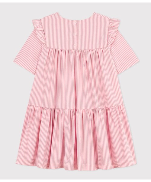 PETIT BATEAU(プチバトー)の「ポプリンワンピース(ワンピース・キッズ・ピンク系その他・4YEAR/5YEAR/3YEAR)」の2枚目の写真