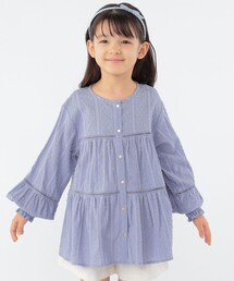 SHIPS | SHIPS KIDS:100~130cm / スナップ ボタン ティアード ブラウス(シャツ/ブラウス)