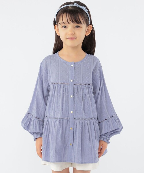 SHIPS(シップス)の「SHIPS KIDS:100~130cm / スナップ ボタン ティアード ブラウス(シャツ/ブラウス・キッズ・ライトブルー/ホワイト・100/110/120/130)」の21枚目の写真