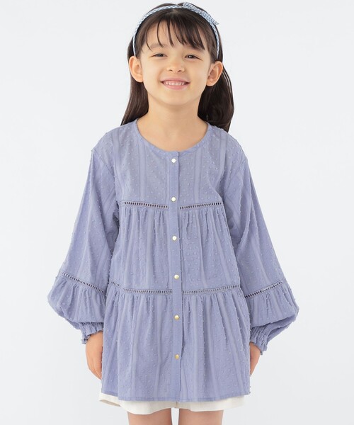 SHIPS(シップス)の「SHIPS KIDS:100~130cm / スナップ ボタン ティアード ブラウス(シャツ/ブラウス・キッズ・ライトブルー/ホワイト・100/110/120/130)」の22枚目の写真