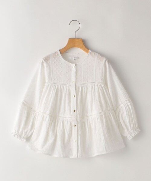 SHIPS(シップス)の「SHIPS KIDS:100~130cm / スナップ ボタン ティアード ブラウス(シャツ/ブラウス・キッズ・ライトブルー/ホワイト・100/110/120/130)」の13枚目の写真