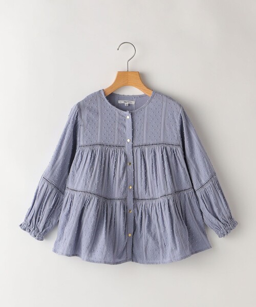 SHIPS(シップス)の「SHIPS KIDS:100~130cm / スナップ ボタン ティアード ブラウス(シャツ/ブラウス・キッズ・ライトブルー/ホワイト・100/110/120/130)」の14枚目の写真