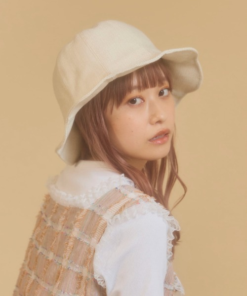 kaorinomori（カオリノモリ）の「kaorinomori ボンボンチューリップ / カオリノモリ（ハット・レディース・ライトブルー/クリーム/ネイビー・M/57.5cm）」の2枚目の写真