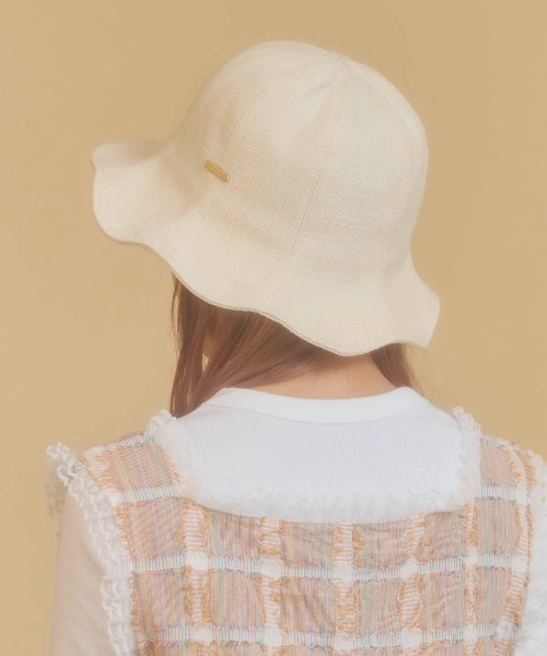 kaorinomori（カオリノモリ）の「kaorinomori ボンボンチューリップ / カオリノモリ（ハット・レディース・ライトブルー/クリーム/ネイビー・M/57.5cm）」の7枚目の写真