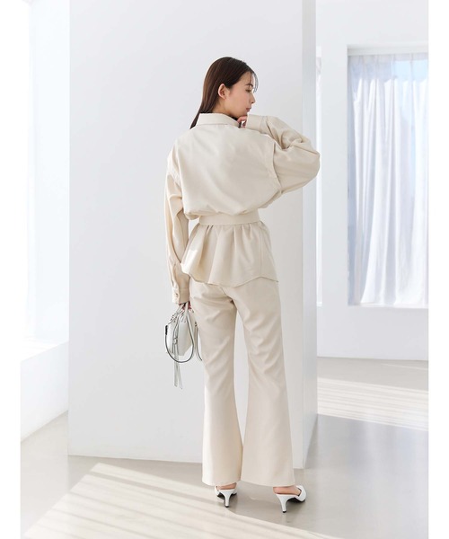 LASTNEST フレアパンツ ラストネスト LAST NEST Leather Slim Trouser （Black