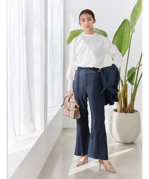 fifth(フィフス)の「センターラインフレアパンツ(その他パンツ・レディース・ライトベージュ/ネイビー・S/M)」の12枚目の写真