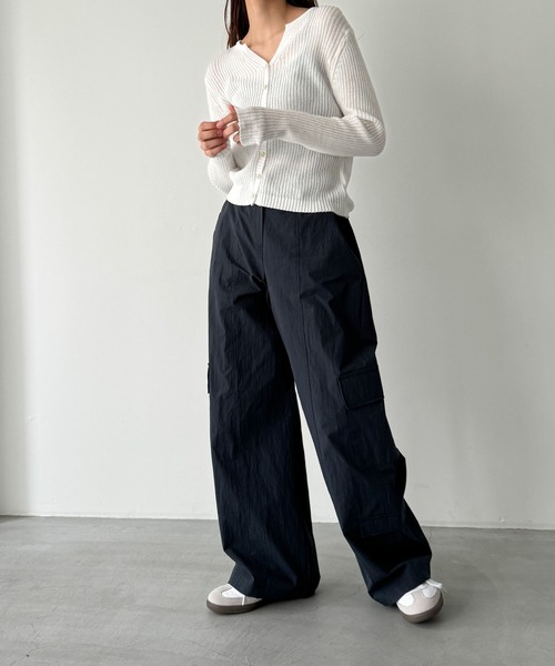 CANAL JEAN（キャナルジーン）の「El mar　リブスキッパーニットカーディガン（カーディガン/ボレロ・レディース・ベージュ/ブラック/アイボリー・ONE SIZE）」の13枚目の写真