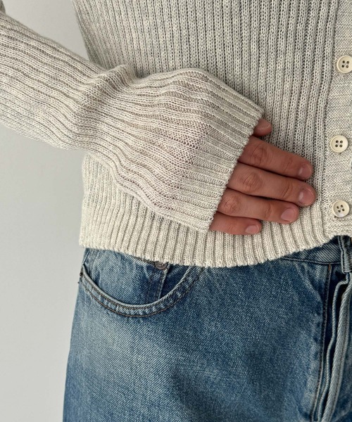 【値下げ】CANAL JEAN2着El marメローリブカーディガン CANAL JEAN（キャナルジーン）の「El mar(エルマール) メロー