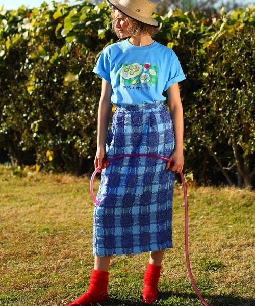 Kelen(ケレン)の「「KELEN/ケレン」シェフズディナープリントTシャツ / ARTI(Tシャツ/カットソー・レディース・オフホワイト/ライトベージュ/サックスブルー/ピンク・S/M)」の5枚目の写真